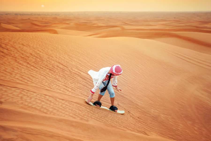 Dubai: Desert Safari, Camel Ride, and BBQ Dinner - Sunset photographs on the sand