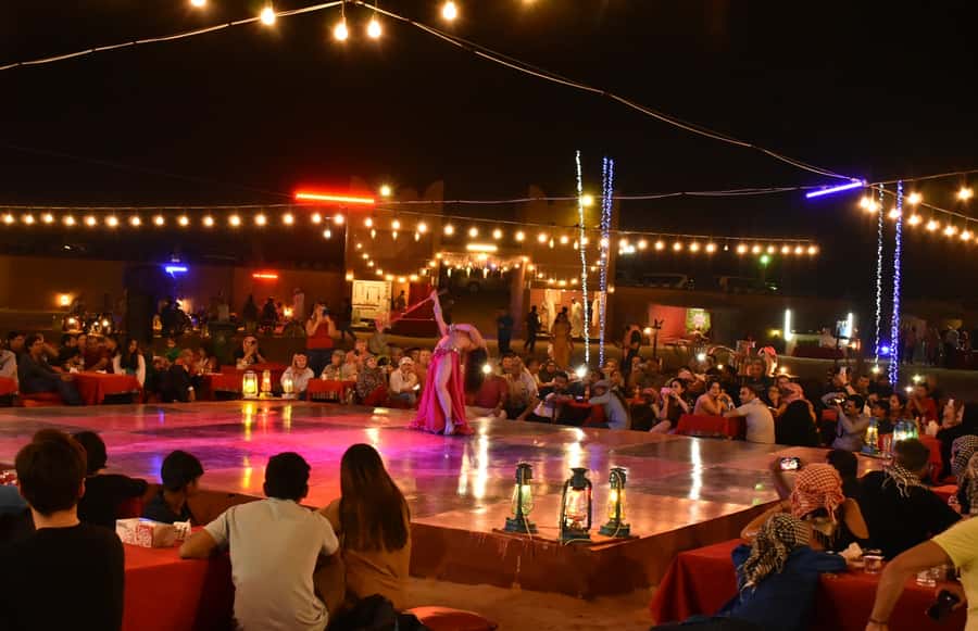 Dubai: Desert Safari, Camel Ride, and BBQ Dinner - BBQ dinner with Arabic food and soft drinks