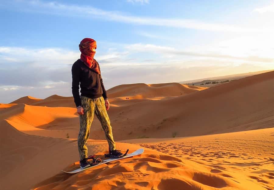 Dubai: Desert Safari, Camel Ride, Sandboard & Buffet Dinner - A short camel ride with a cultural angle