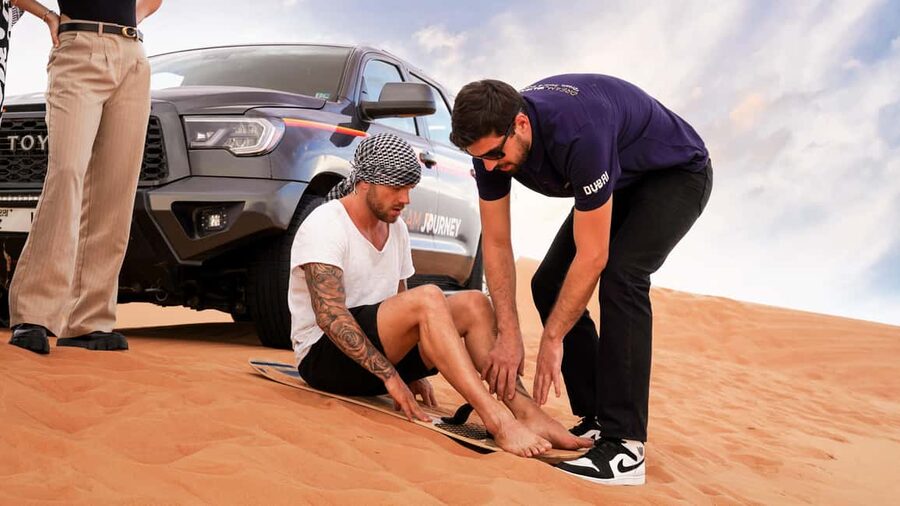 Dubai Desert Safari - Camel Ride, Sandboarding & 30 Min Quad - Forty-five minutes of dune bashing