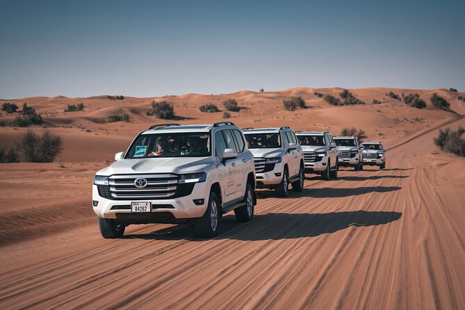 Dubai Desert Safari: Camel Ride, Sandboarding, BBQ & House Drinks - Leaving Dubai for the conservation reserve