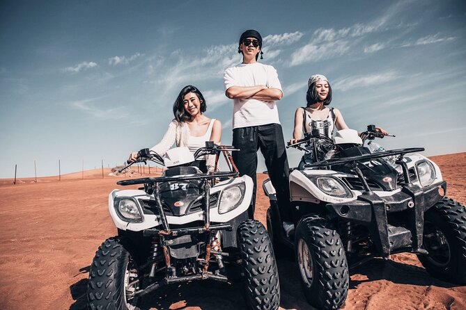 Dubai Desert Safari: Dune Bashing, Camel Ride & BBQ Dinner - The red-dune quad-bike session