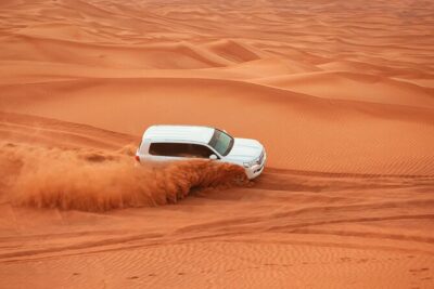 Dubai Desert Safari, Dune Bashing, Camel Ride, Sandboarding & BBQ