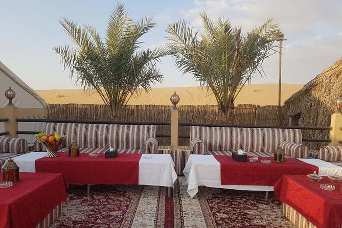 Dubai Desert Safari evening with VIP Treat , BBQ Buffet and Exciting Liveshows - Starting Around 3 p.m. With a Shared 4x4 Pickup