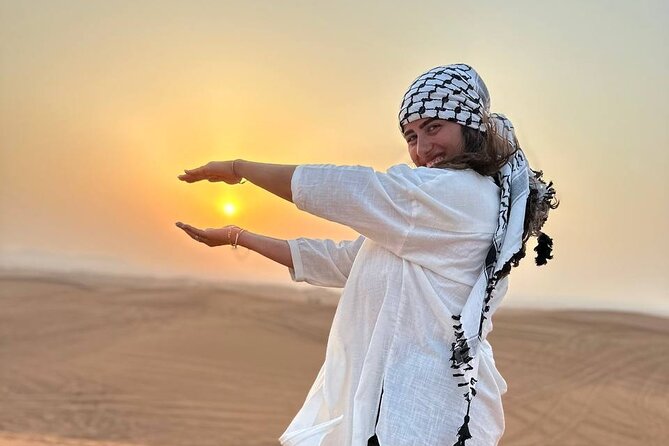 Dubai: Desert Safari, Quad bike and Sand boarding with BBQ Dinner - Sandboarding for an easy desert thrill