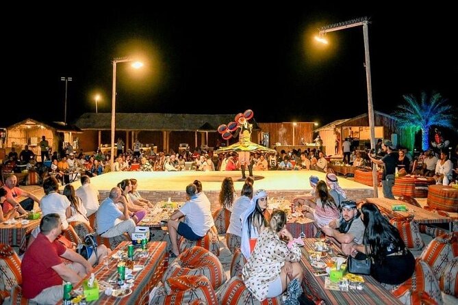 Dubai Desert Safari Thrilling Adventure Unforgettable Experiences - Dinner, BBQ, and drinks included in the $75 price