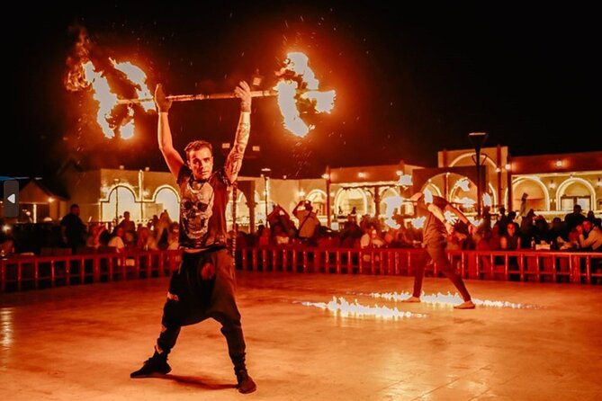 Dubai Desert Safari Tour with Quad Bike for 60mins & BBQ Dinner. - BBQ dinner and evening performances
