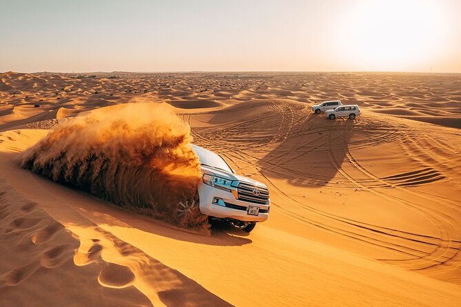 Dubai Desert Safari with ATV(optional)& Sandboarding Experience with BBQ Dinner - Dune Bashing With Drivers Who Earned Strong Praise