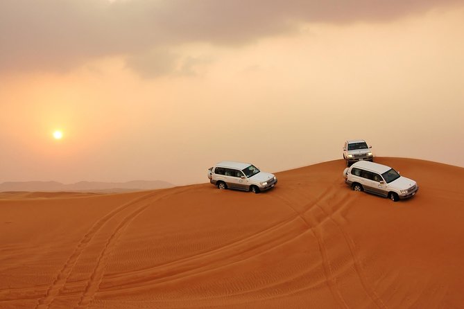 Dubai Desert Safari with BBQ Dinner, Camel Ride, and Shows - Dune bashing delivers the real thrills