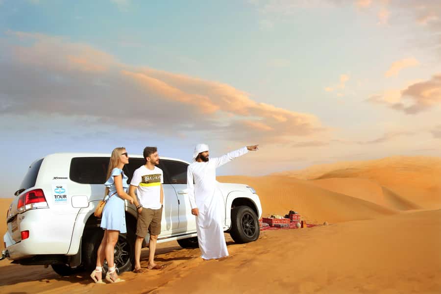 Dubai: Desert Safari with BBQ Dinner & Quad Biking Option - Arriving at Caravanserai Desert Camp