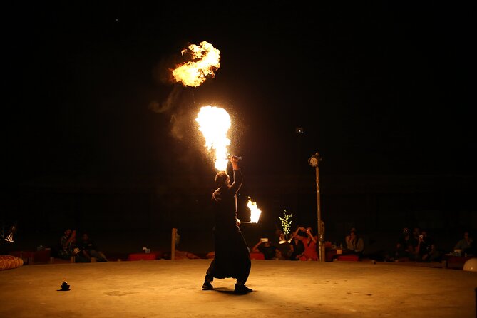 Dubai Desert Safari with Belly Dance, Fire Show and Tanura Show-The Full Package - What to Know About Pickup and Timing