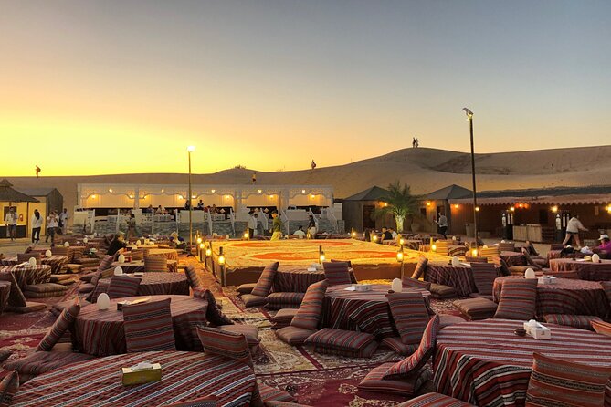 Dubai Desert Safari with Burj Khalifa - Ticket Only with No transfer to Burj Khalifa - - Camel rides, sandboarding, and the camp