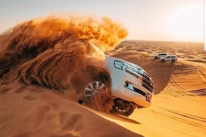 Dubai Desert Safari with Camel Ride, Sand surf, & BBQ Dinner - From Dubai Pickup to the Desert Meeting Point