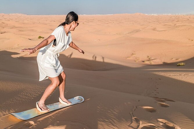 Dubai Desert Safari with Camel Riding, Sandboarding & Dinner - The 2:30 pm pickup and ride to Lahbab