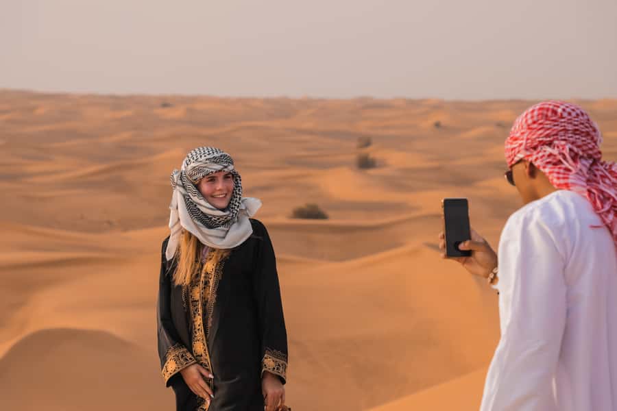 Dubai: Desert Safari with Camp, Dinner, & Optional Overnight - Camels, falcons, henna, and the cultural side