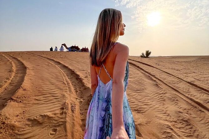 Dubai Desert Safari with Desert Camp Dinner, Camel Ride & Shows - Camels, falcons, henna, and palm reading