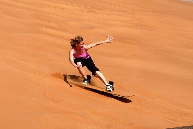 Dubai Desert Safari with Quad Bike, Sand Boarding & BBQ Dinner - Dune bashing and sandboarding in the Lahbab Desert