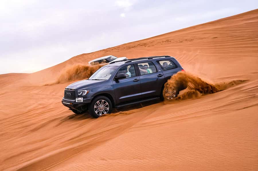 Dubai: Desert Safari with VIP BBQ and Optional Quad Bike - Leaving Dubai for the Al Lahbab dunes