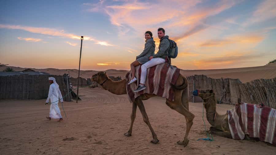 Dubai Desert Trail: Guided Quad/Polaris and Red Dunes Safari - The camel ride is brief but worthwhile