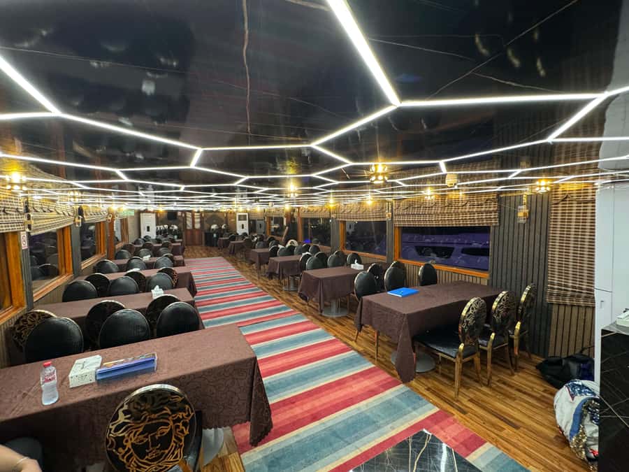Dubai Dhow Cruise Creek,Marina Shows,Buffet & Drinks options - Deck choice changes the whole mood