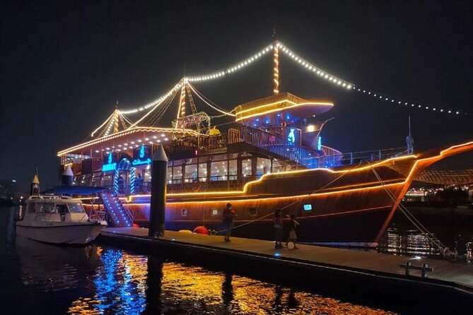 Dubai Dhow Cruise Dinner Al Seef Creek Multicusine - Tanora dance and a puppet show
