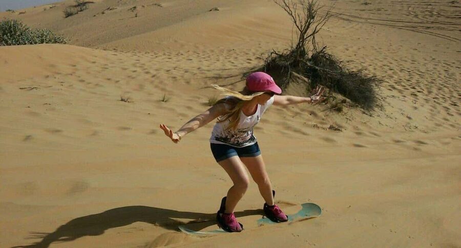 Dubai: Dune Quad Drive, Camels And Sand Boarding - Quad bikes across the dunes