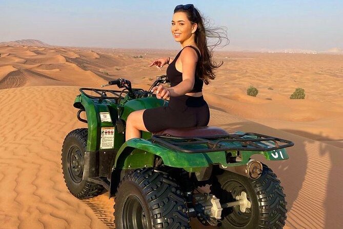 Dubai Dunes Safari With Quad Bike, Camel Ride, BBQ Dinner & Live Shows - The 25-minute self-drive quad bike ride