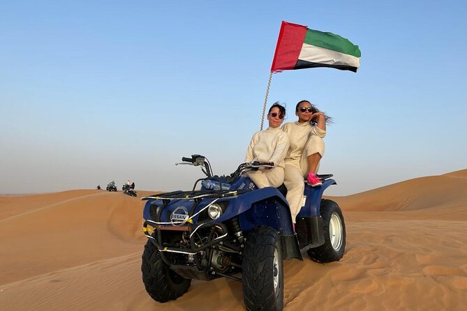 Dubai Dunes Safari With Quad Bike, Camel Ride, BBQ Dinner & Live Shows - Dune bashing in a 4x4 SUV
