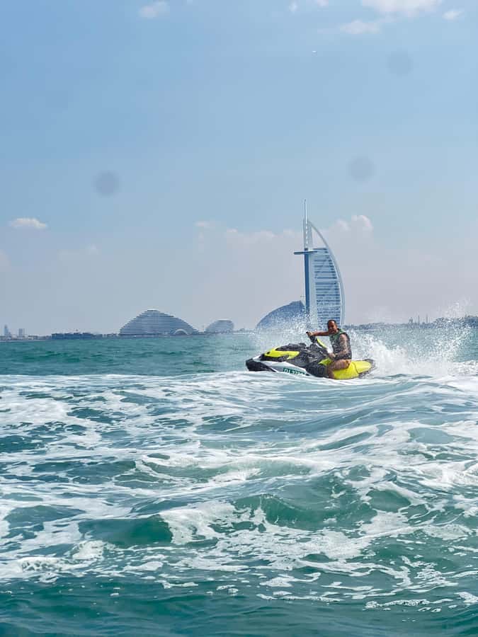 Dubai East: Guided JetsKi Ride with Sound System! - The setting at Dubai Marina East