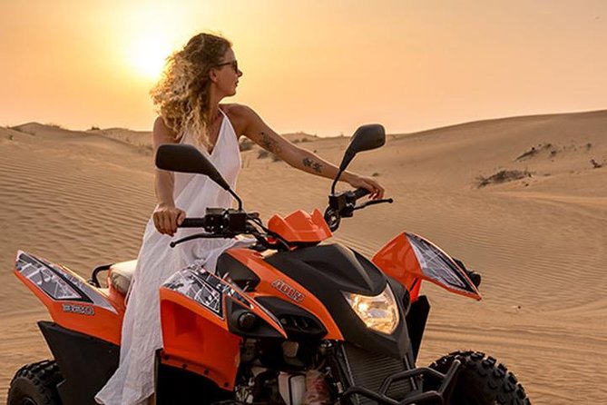 Dubai Evening 4x4 Desert Safari ATV Bike ,Camel Ride , BBQ Dinner - Leaving Dubai in an Air-Conditioned Land Cruiser