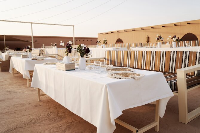Dubai Evening Desert Safari BBQ Dinner & Transfer to Noble Camp - BBQ buffet dinner with Arabic dishes and soft drinks