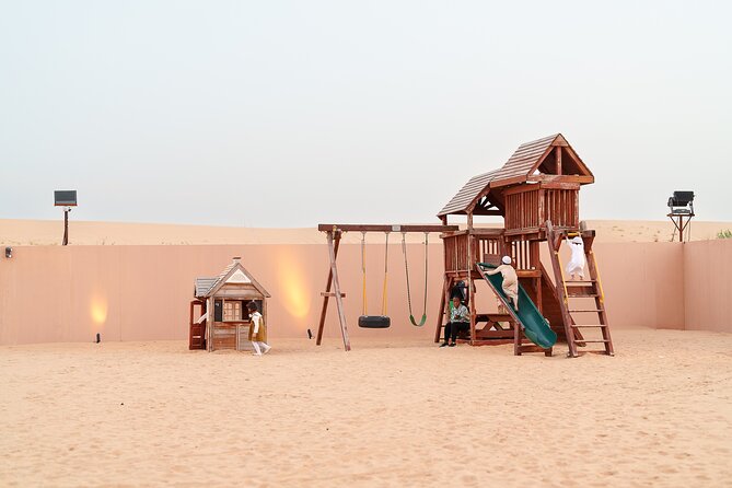 Dubai Evening Desert Safari BBQ Dinner & Transfer to Noble Camp - Nine performances and a Noble Fire Show finale