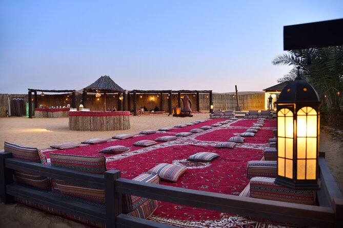 Dubai Evening Desert Safari: Sandboarding, BBQ, Camel Ride & more - Arabic dinner under the stars