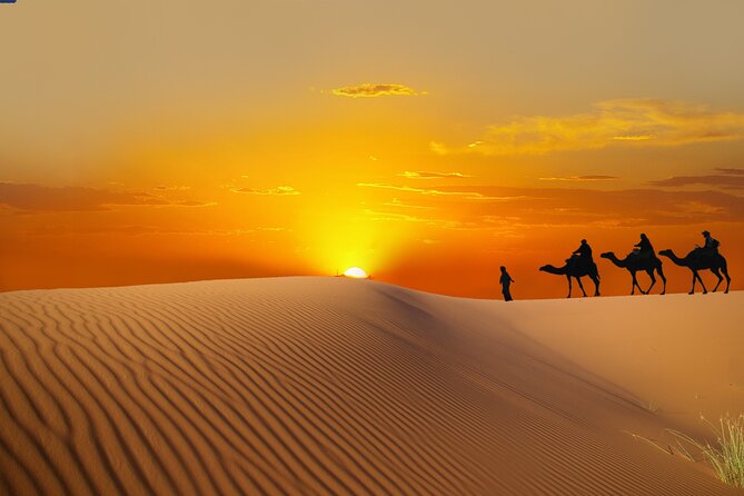 Dubai Evening Desert Safari with BBQ Dinner - A 30-minute sunset stop on a high dune