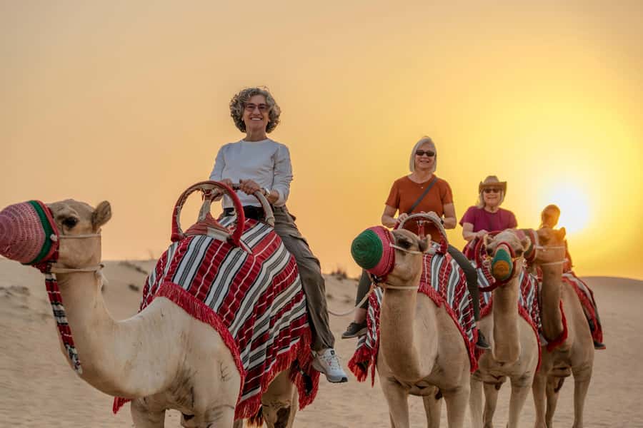 Dubai: Evening Desert Safari with Camel Ride & Stargazing - Golden-hour views in Dubai’s red dunes
