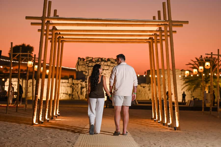 Dubai Fort Lisaili Desert: Quad, Buggy Ride & Free Souvenir - Sunset, golden dunes, and the first arrival moments