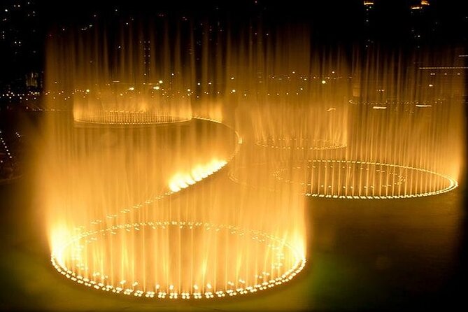 Dubai Fountain Boardwalk - The view toward Burj Khalifa and Downtown Dubai