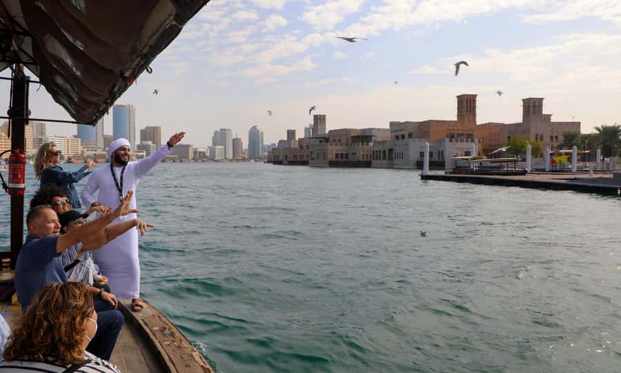 Dubai: Half-Day City Tour with Blue Mosque, Creek, and Souks - The Museum of the Future from the outside