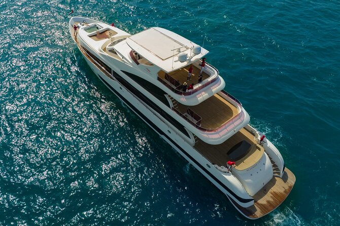 Dubai Harbour Super Yacht Experience with gourmet & Drinks - Dubai Harbour and the yacht itself