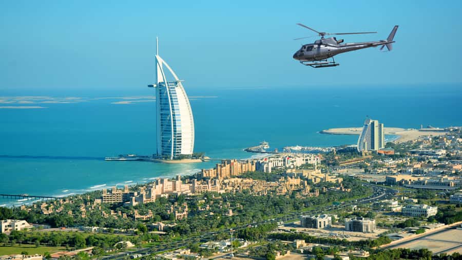Dubai: Helicopter Ride, Desert Safari, Camels & Refreshments - A 12-Minute Helicopter Flight Over Dubai