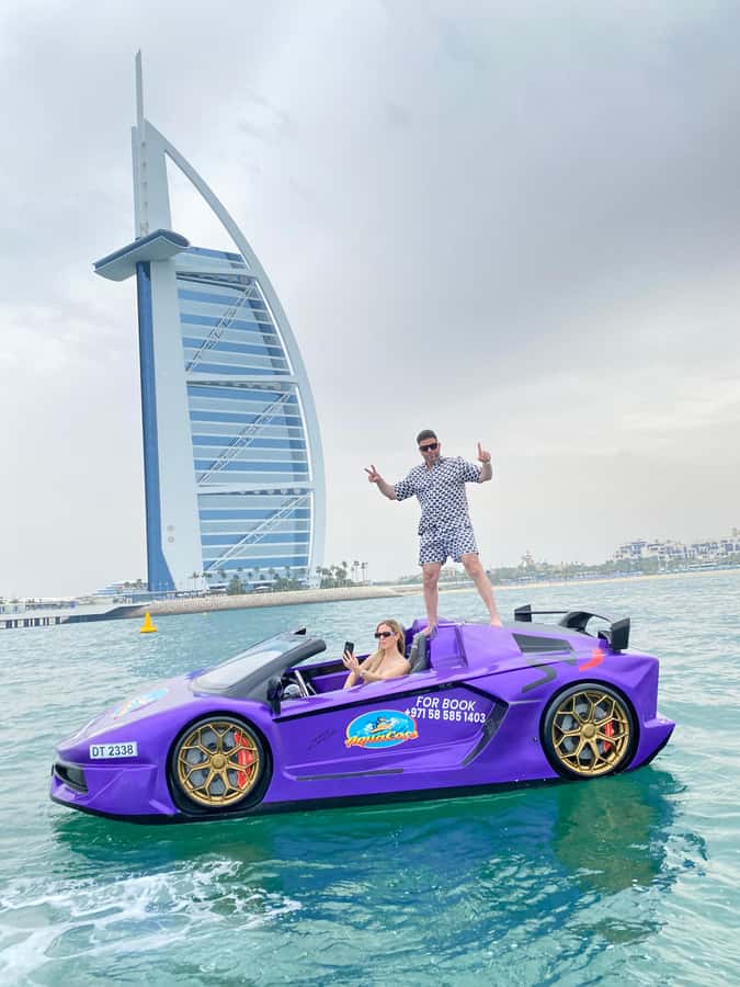 Dubai: Jet car at Burj Al Arab with photos and videos - Driving beside the Burj Al Arab