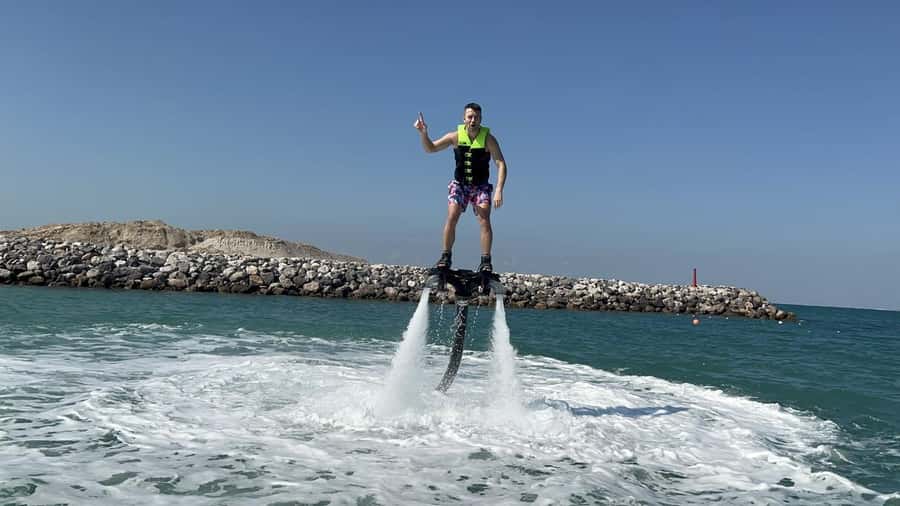 Dubai: Jet ski & Flyboard in Dubai Free Ice Cream - Jet skiing toward Burj Al Arab