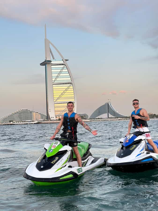 Dubai: Jet ski & Flyboard in Dubai Free Ice Cream - Learning to fly above the water