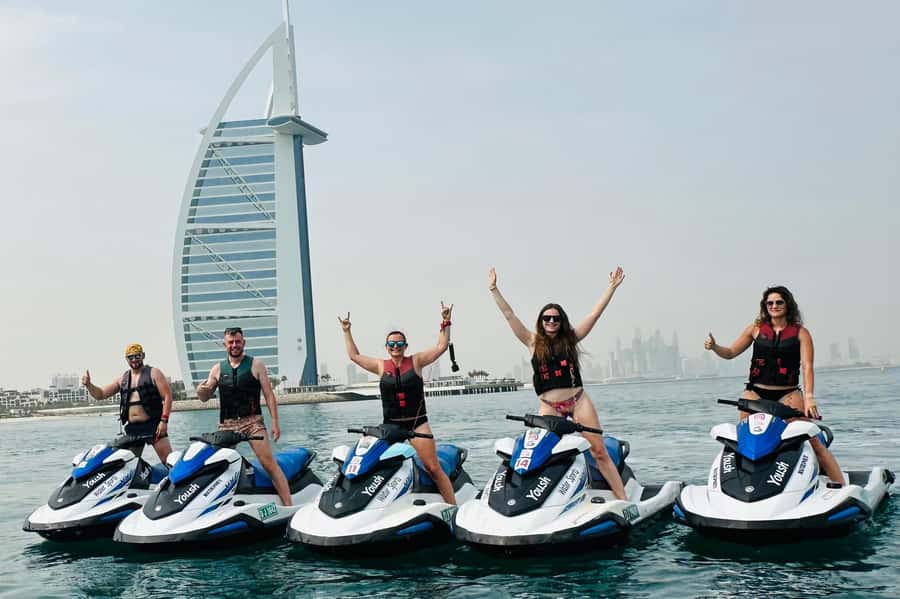 Dubai: Jet Ski Tour of Burj Al Arab with Photos - The return view toward Burj Khalifa