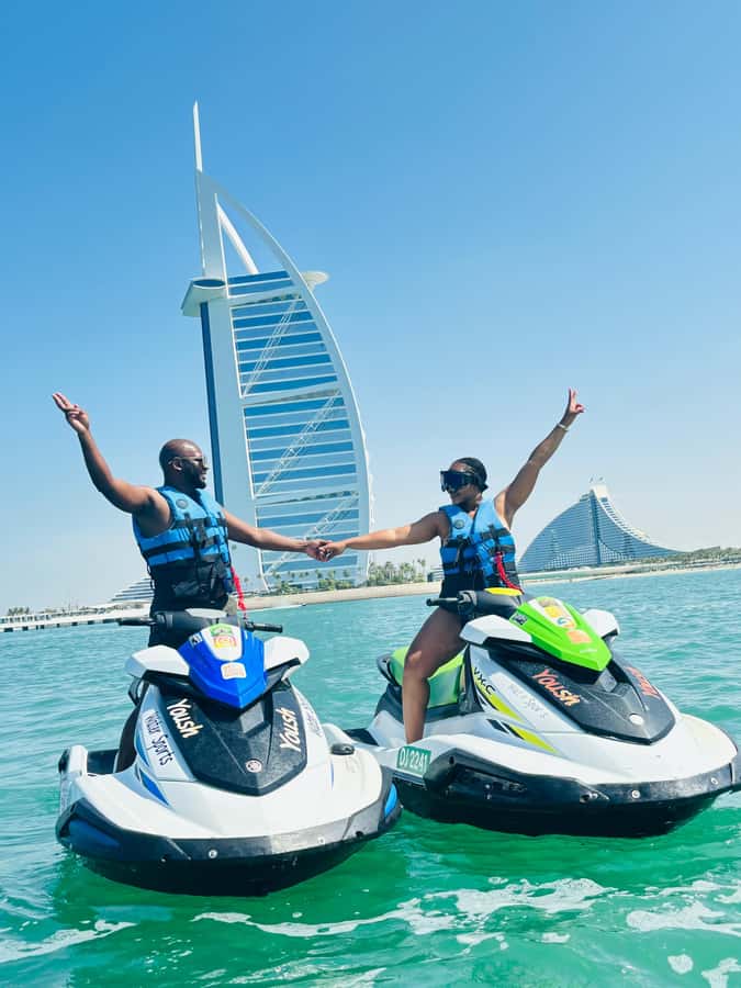 Dubai: Jetski Adventure w/ Burj Khalifa & Burj Al Arab Views - Burj Khalifa from the water