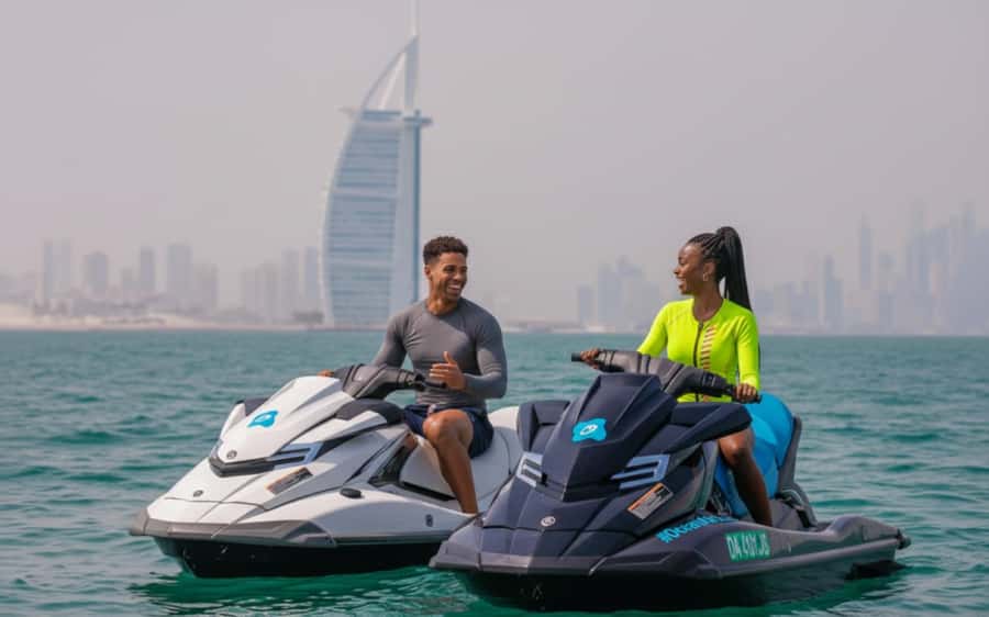 Dubai: Jetski, Burj Khalifa, Burj Al Arab, Juice, & Photos - Dubai’s skyline from the water