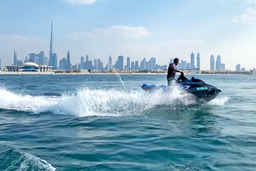 Dubai: Jetski Ride up to 2 People with Photos & Refreshments - Skyline views from an unusual angle