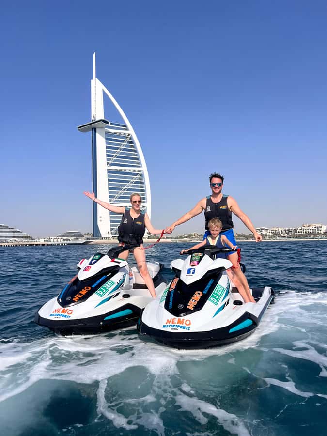 Dubai: Jetski to Burj Arab-Atlantis w Pic, Video & Icecream - Getting the Burj Al Arab photo