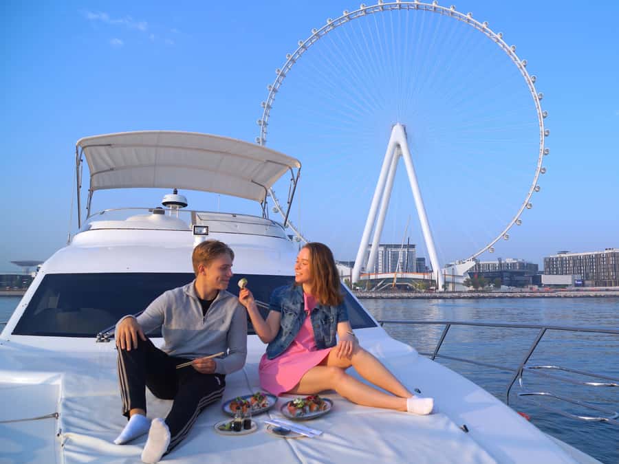 Dubai: Luxury Private 50 FT Yacht Cruise + Optional Sushi - Sunset, Photos, and Special Occasions