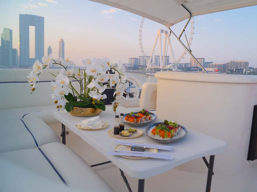 Dubai: Luxury Private 50 FT Yacht Cruise + Optional Sushi - Is $218 Good Value?